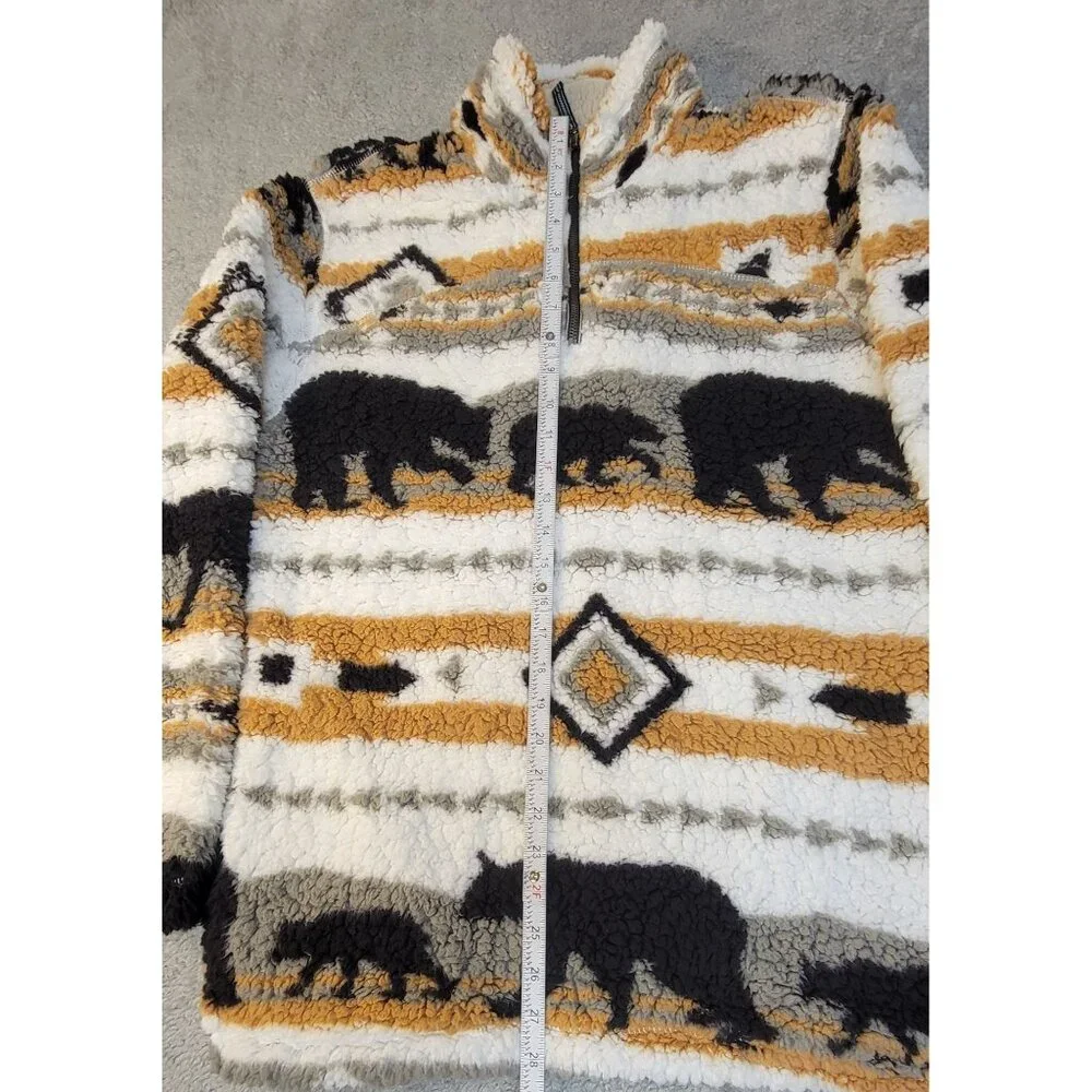 Cabin Fever by Ramatex Sherpa Pullover Bear Sweater - Picture 8 of 15